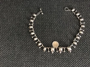 Totenkopfkette 49,5cm lang in 925 Silber - Bild 1 von 3