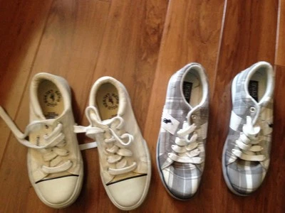 elección de 1 Ralph Lauren Mujer talla 6 blanco roto o talla 5 grises a cuadros bonitas Foto 1 de 4