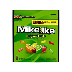 Mike and Ike Original Fruits Chewy Candy, 28.8 ounce Stand Up Bag, 1 count - Picture 1 of 7