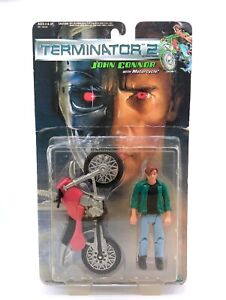 Terminator 2 JOHN CONNOR WITH MOTORCYCLE Vintage Action Figure Kenner 1991 T2 