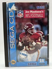 Joe Montana's NFL Football (Sega CD, 1993) Mint Disc And Manual And Registration