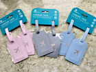 Suitcase Luggage Tags 2 Pack Grey Blue Pink New