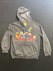 Disney Hoodie full zip Jacket Size M (8) donald goofy Pluto mickey cotton blend