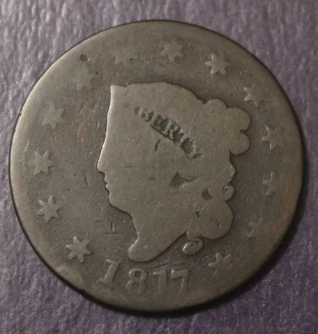 1817 Large Cent Good Reverse Scratches...................Lot 9080 Cover