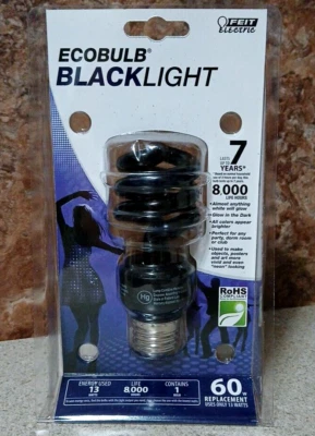 Feit Electric Ecobulb Black Light Bulb 60W/13W 7 Year 8000 Hour - Image 1 of 2