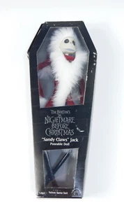 Nightmare Before Christmas Sandy Claws Jack Velvet Santa Suit Poseable Doll - Bild 1 von 2