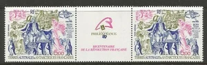FSAT/TAAF 1989, BICENTENARY OF FRENCH REVOLUTION X 2- AIRMAIL ,S.G 258 MNH** - Picture 1 of 1