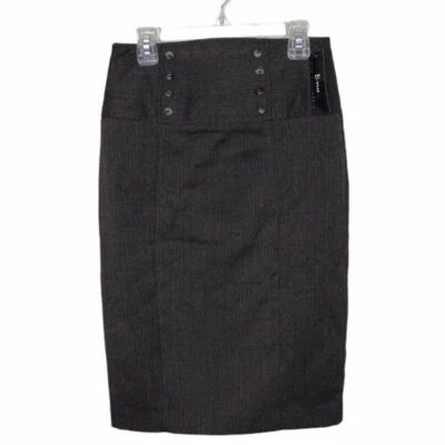 Saia lápis estilo pin up marrom preta Byer California nova com etiquetas juniores 1 - Imagem 1 de 4