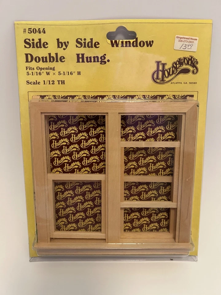 Houseworks LTD Miniatures #5044 Side by Side Double Hung Window 1/12 Scale - Image 1 of 1