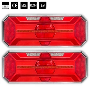 2x Fanali Posteriori Effetto Neon Led Dx/Sx Universali 12/24v IP67 6 Funzioni - Afbeelding 1 van 6