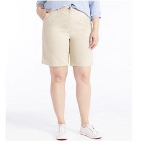 LL Bean Women’s Original Fit Shorts Heritage Stone 100% Cotton Old Money 22W NWT - Picture 1 of 13