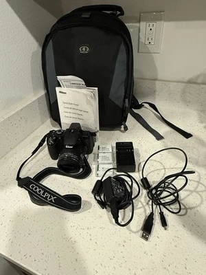 EXC Nikon COOLPIX P520 18.1MP Digital Camera - Blk w/Tamrac Backpack 4 Batteries - Image 1 of 4