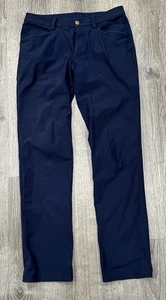 Lululemon Commission Pants Men's 30W x 32L Navy Slim-Fit Warpstreme Casual Pants - Picture 1 of 13