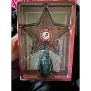 Alabama Crimson Tide Mosaic Christmas Star Tree Topper Light Up Decor - Picture 1 of 2