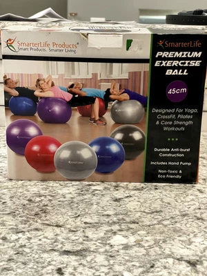 *NUEVO* Pelota de Ejercicio 45cm, Yoga, Gimnasio, Púrpura Foto 1 de 4