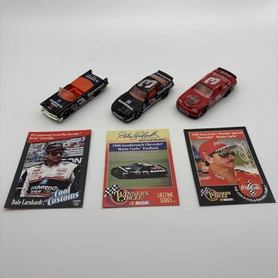 Lot Of 3 - Dale Earnhardt 1:64 Diecast Cars W/Cards NASCAR GM Goodwrench - Coke - Image 1 of 4