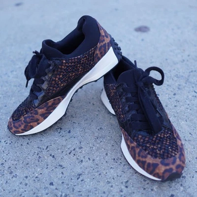 Zapatilla deportiva Jessica Simpson Tezra 7,5 leopardo serpiente estrás Y2K plataforma glamorosa Foto 1 de 4