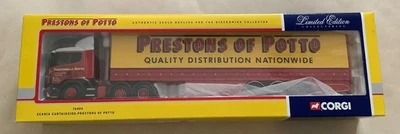 CORGI HAULIERS OF RENOWN 1:50 SCANIA CURTAINSIDE PRESTONS OF POTTO 76404 - Image 1 of 4
