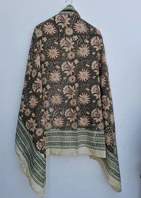 Sarongue com estampa de bloco floral | Saia de algodão | Cobertura de praia leve - Imagem 1 de 4