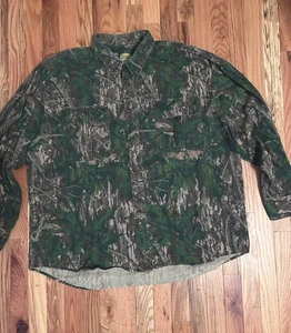 Vintage MOSSY OAK Men’s 2XL Shadow Leaf Hunting Camo Button Up Shirt Y2K - Picture 1 of 11
