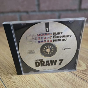 CorelDRAW 7 Disc 1 (1996 Corel) Graphic Design Software Photo-Paint Dream 3D - Picture 1 of 11