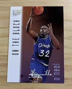 1996-97 Fleer Ultra Shaquille O'Neal NBA HOF On The Block Card Basketball Lakers - Foto 1 di 2