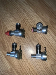 4 Cox .049engines 5 cc Tank Nitro motor 1/2A CL FF - Picture 1 of 4