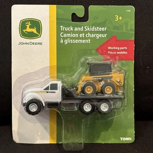 TOMY 2019 JOHN DEERE White Truck & Skidsteer Die-Cast Set New Sealed - Picture 1 of 4