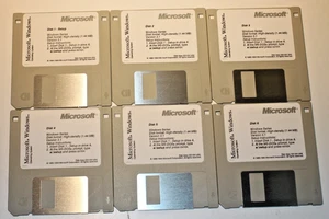 Microsoft Windows 3.1  OS - 3.5"  Floppy Boot Disks -  (disk 1-6) - Picture 1 of 7