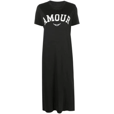 Zadig & Voltaire Women's Zaid Amour Black T-Shirt Dress - Size Small - Image 1 of 4