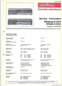 Nordmende Original Service Manual für Göteborg 5.120A und Othello 5.123A - Picture 1 of 1