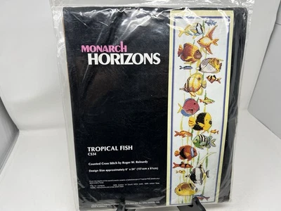 Monarch Horizon BIRD FEEDER Cross Stitch Kit 5"x 23" Vintage Sealed By Reinardy - Image 1 of 4