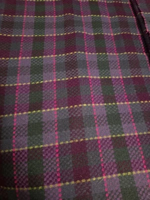 100%  Wool Plaid  Fabric USA Made Pillows, Crafts, Throws, Home Dec. BTY/56" - Image 1 of 4