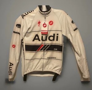 Castelli Audi Team Langarm Rad Aero Regen Trikot Herren L weiß schwarz rot - Bild 1 von 7