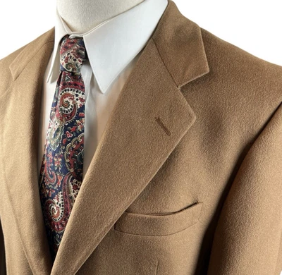 Abrigo Deportivo De Colección John W Nordstrom X Loro Piana 100% Cachemira Hombres 42R Camel Tostado EE. UU. Foto 1 de 4