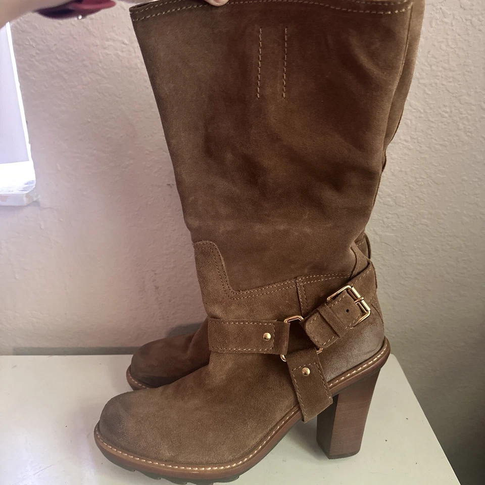 Talbots Sallie 2 Boots Women's Sepia Brown Leather Equestrian  Buckle 10.5 B (M) - Image 1 of 4