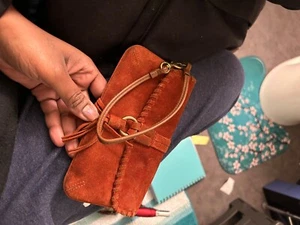 Coach Suede Wristlet - Picture 1 of 5