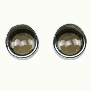 2Pcs Smoke Turn Signals Light Lens Cover For Harley Dyna Softail FXDL FLHX V-Rod - Picture 1 of 4
