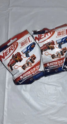 Authentic Hasbro NERF Blaster Clip Charm Blind Bag NIP Lot of 2 surprise bags - Image 1 of 2