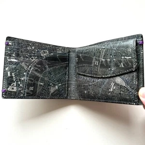 Cartera plegable de cuero auténtico Paul Smith mapa de Londres - Imagen 1 de 10