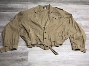 Vintage Z Cavaricci Womens Blazer New Wave Safari Moto Biker Size 3 Made in USA - Picture 1 of 11