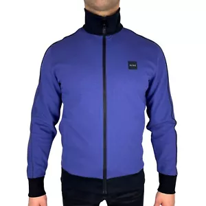Boss Herren Trainingsanzug Oberteil Full Zip Lila mit Logo Sommers 39 - Größe L - Bild 1 von 8