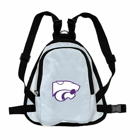 NEW! KANSAS STATE WILDCATS DOG CAT MINI BACKPACK HARNESS w/LEASH CHOOSE SIZE Cover