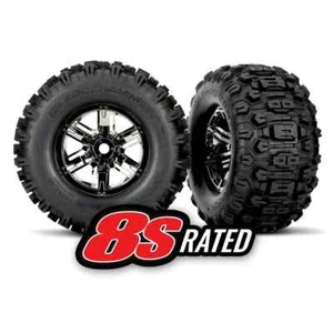 Traxxas X-Maxx/XRT Sledgehammer Tires & Black Chrome Wheels (7774A) - Picture 1 of 1