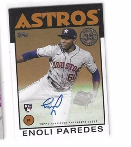 2021 Topps Series 2 Enoli Paredes RC 35th Anniversity Auto ASTROS - Picture 1 of 1