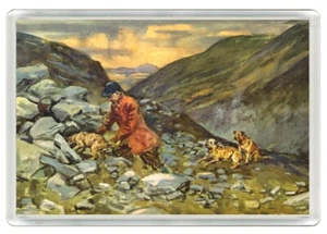 BORDER TERRIER HUNTSMAN DOG ART PRINT NOVELTY FRIDGE MAGNET GREAT GIFT - Picture 1 of 1