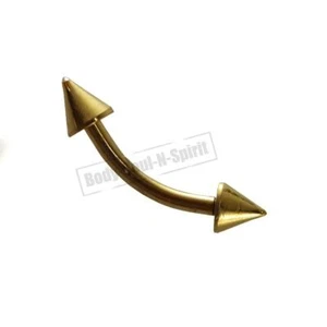 Cejas Tipo 1 - Piercings Anillos Oro Curva Joyería 316L Acero Quirujano - Imagen 1 de 6