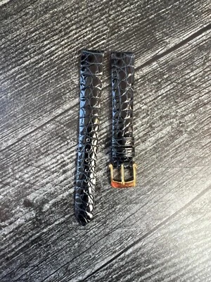 Correa de cocodrilo Van Cleef & Arpels 14 mm azul marino Foto 1 de 4