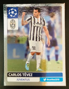 2013-14 Panini Champions League # 310 Carlos Tevez Juventus foil sticker - Picture 1 of 1