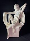 Mcm Art Deco Flapper Girl Lady Hollywood Regency Vintage Vanguard Accents Statue